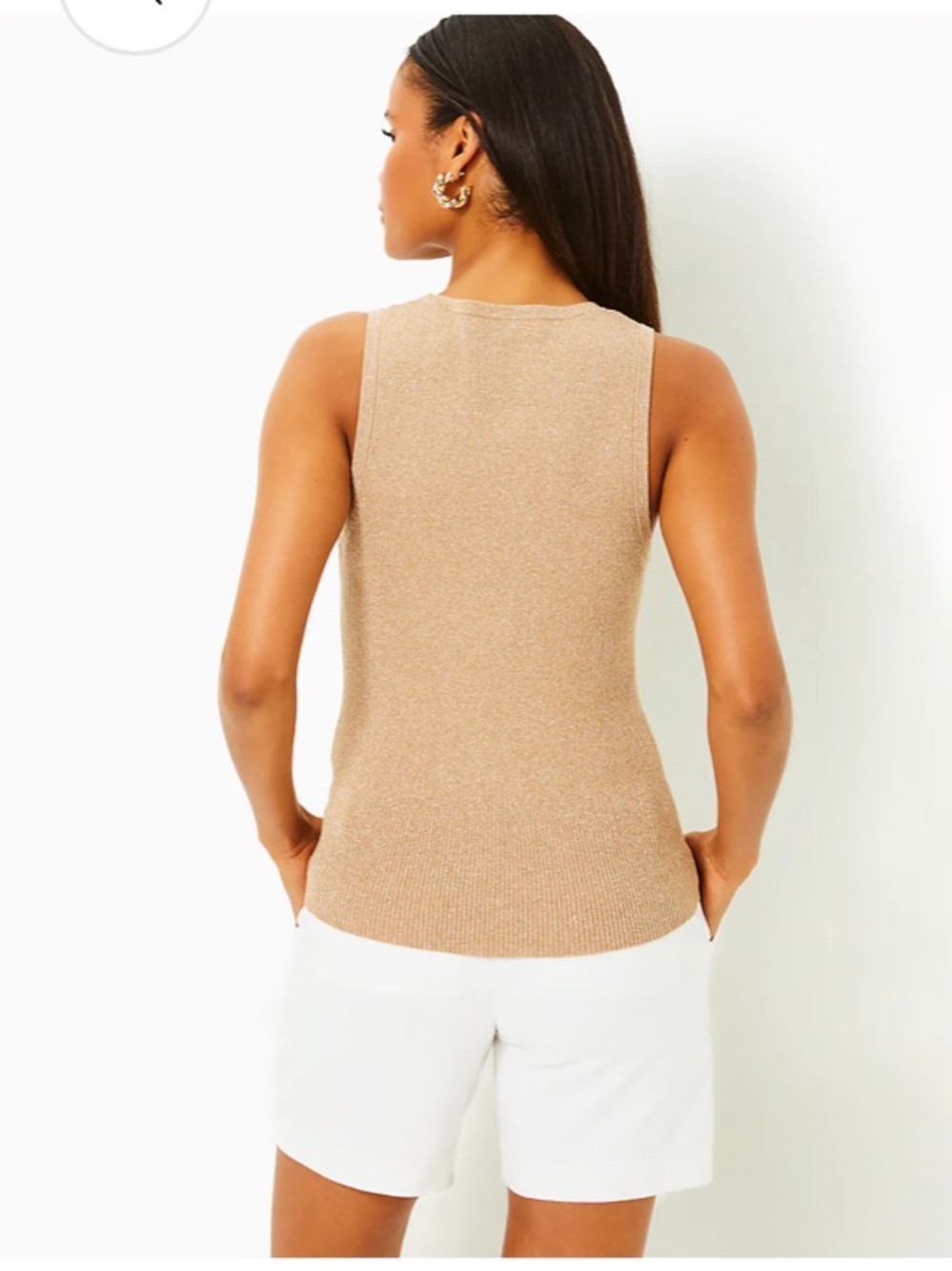 NWT Lilly Pulitzer
ESLI SWEATER TANK, SAND BAR METALLIC - Picture 2 of 5